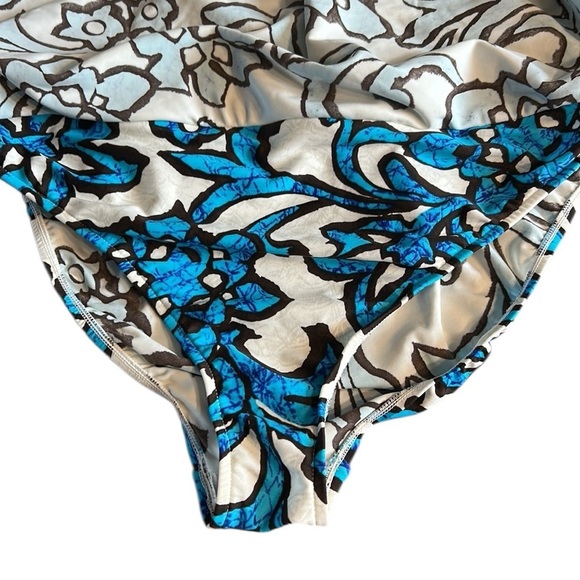 SUNSETS NWT, Swim skirt ,skort, sz 14, floral sea design,blue,white, coastal - Picture 11 of 15